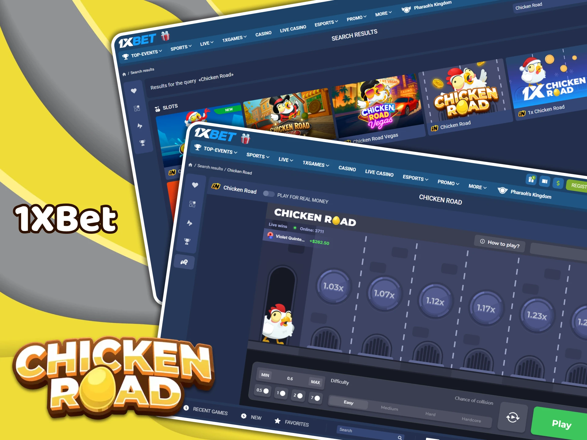Enjoy playing Chicken Road at 1XBet casino.