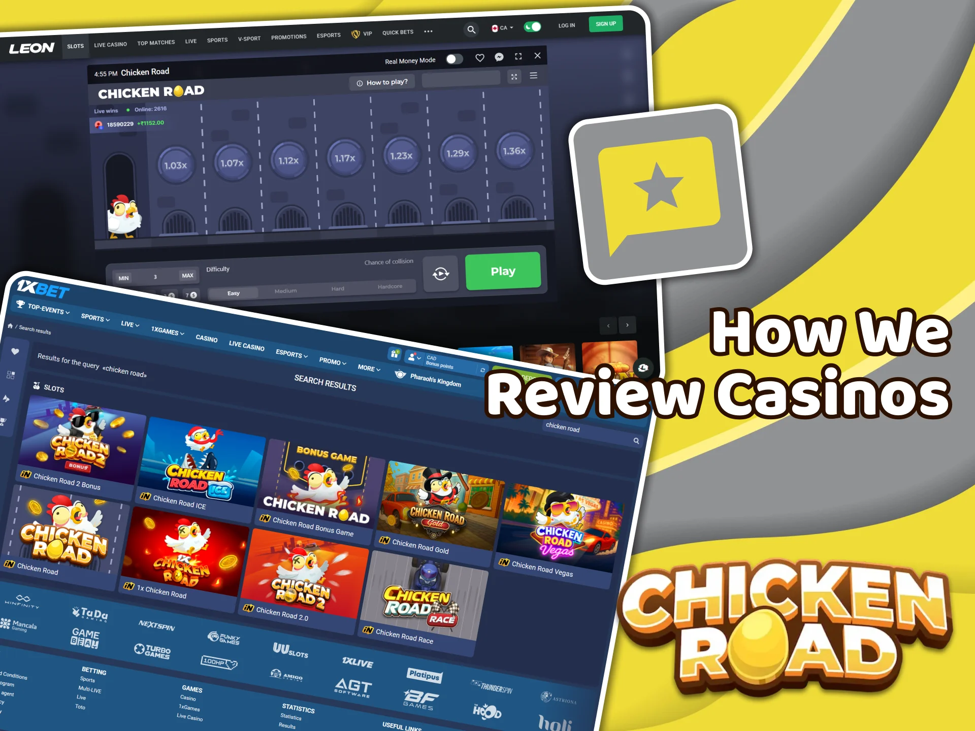 Find out how casinos where you can play Chicken Road are rated and ranked.