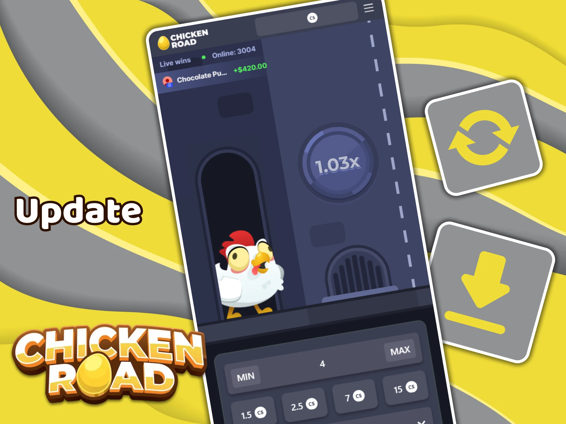 Find out how to update your app to play Chicken Road without problems.