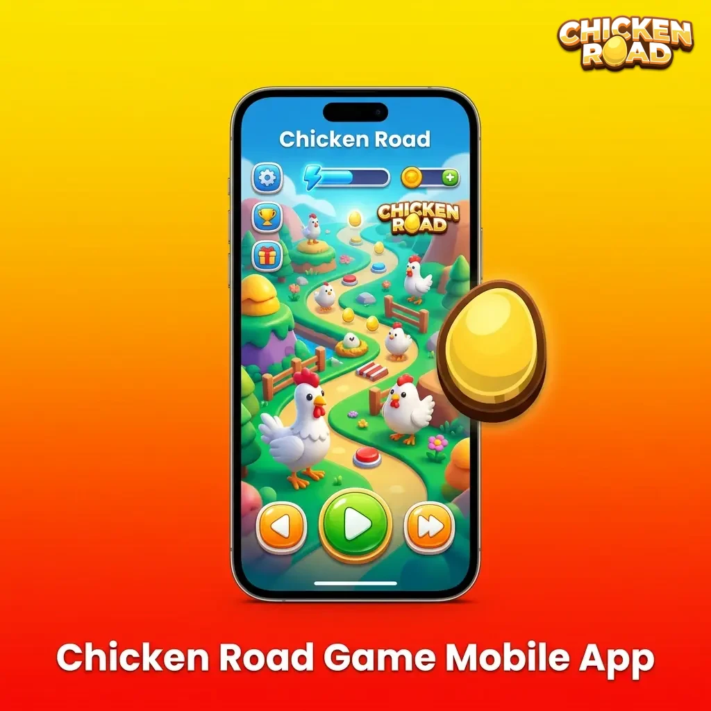 Chicken Road crash game mobile app interface on smartphone with touch controls for betting and cash-out