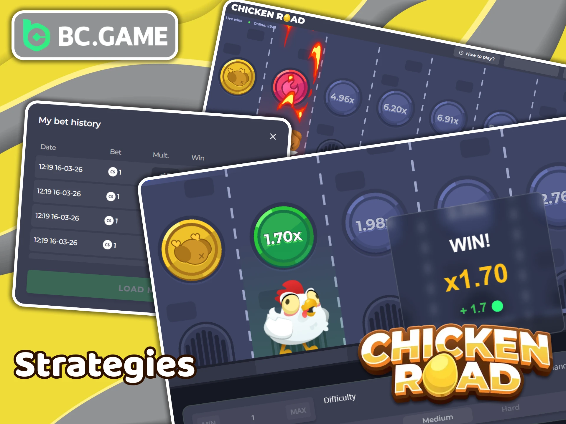 See how to play and win in Chicken Road at BC Game casino.
