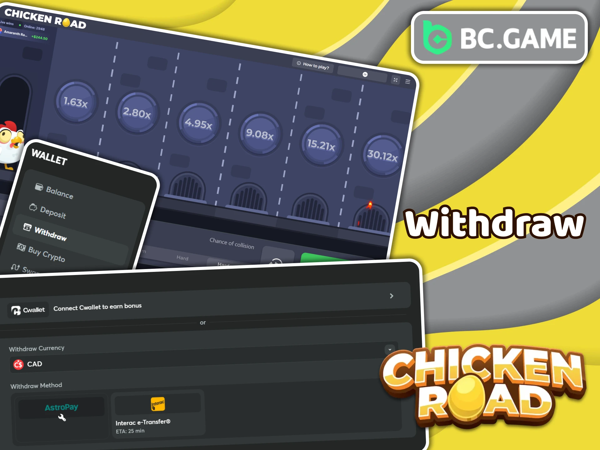 Win in the Chicken Road game and withdraw funds from BC Game.