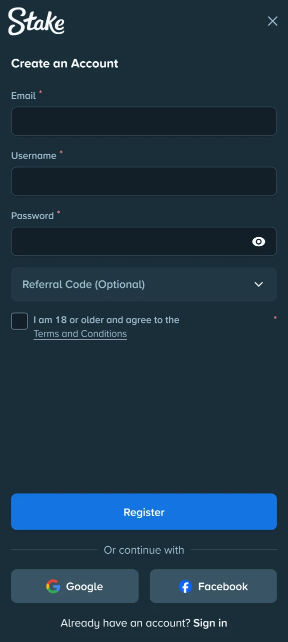 Create your account on the casino's website to start playing Chicken Road 2.