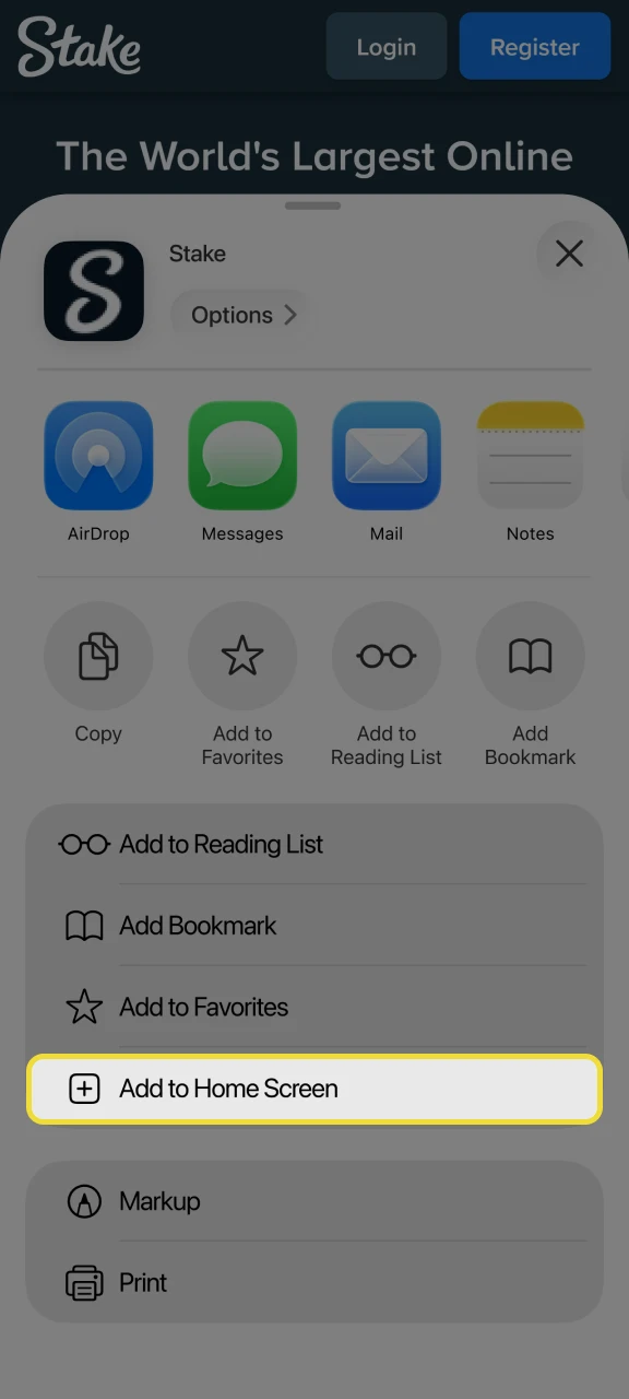 Add the mobile version of the casino to the home screen to easily open the Chicken Road 2 game.