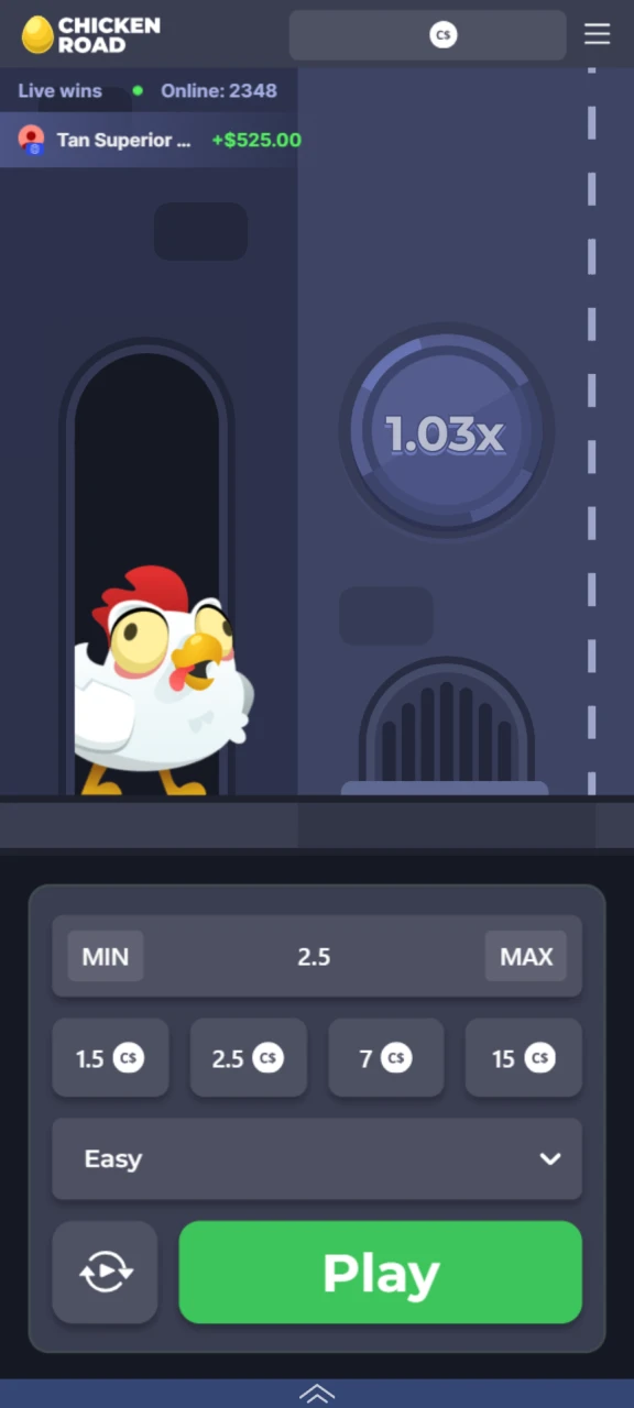 Open the Chicken Road game to play.