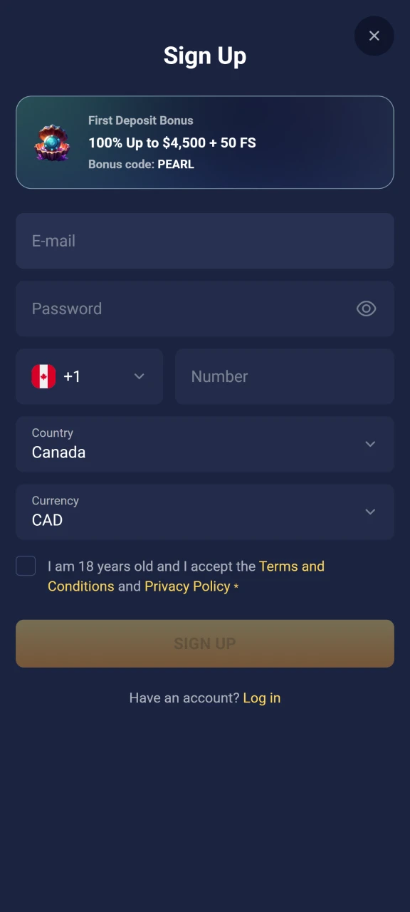 Sign up to start playing Chicken Road at Joo Casino.