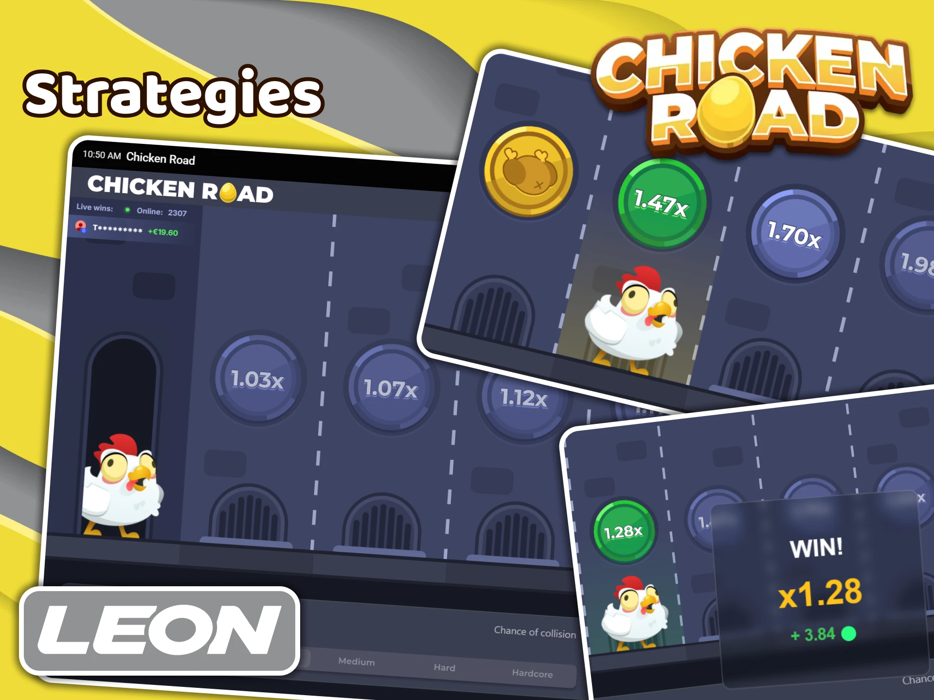 Discover what strategies you can use at Leonbet to win in Chicken Road.