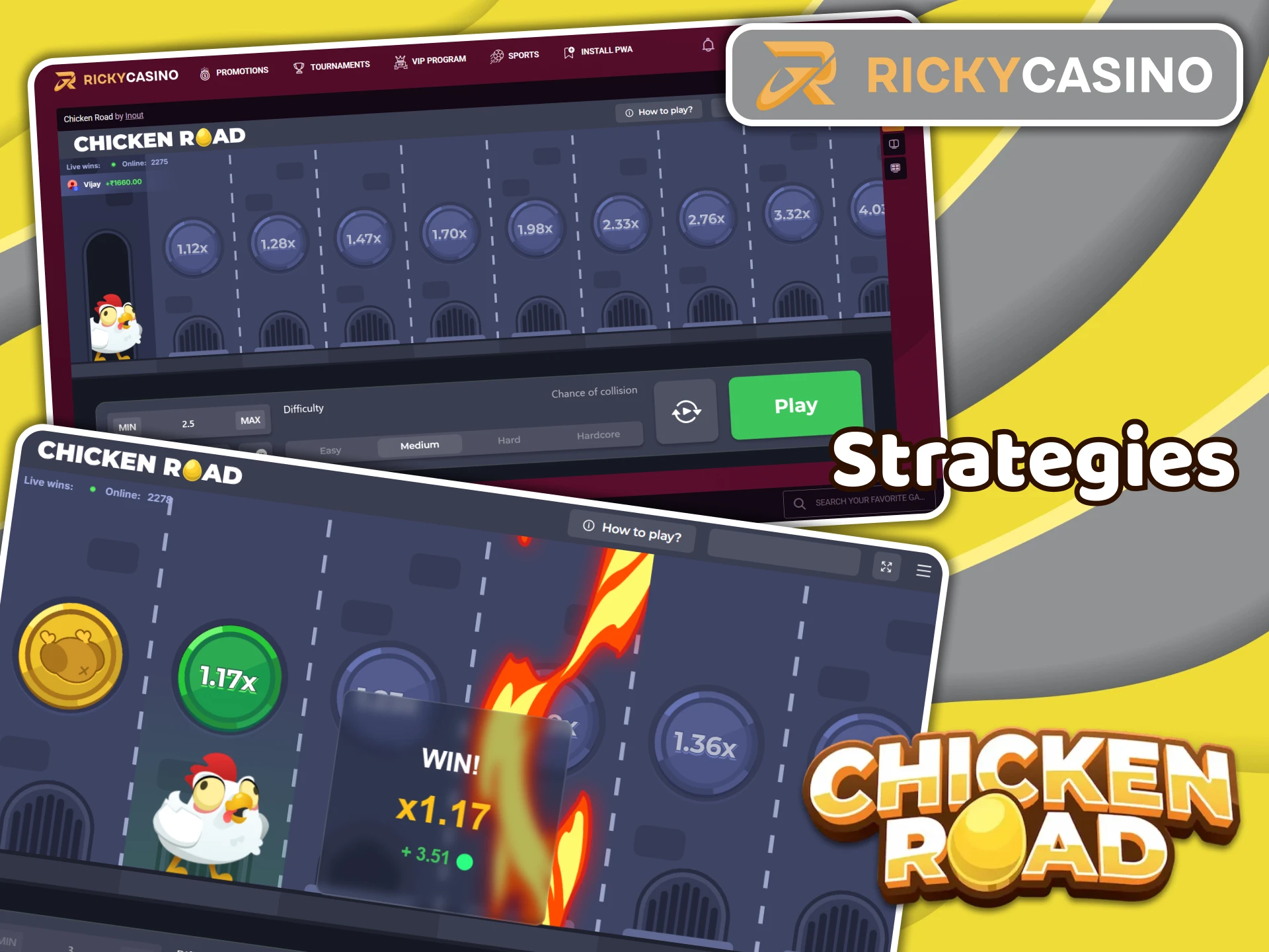 Try the Chicken Road strategies on the Ricky Casino website.
