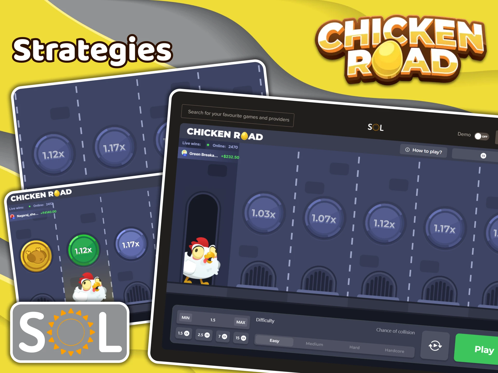 Learn the strategies for Chicken Road at SOL Casino.