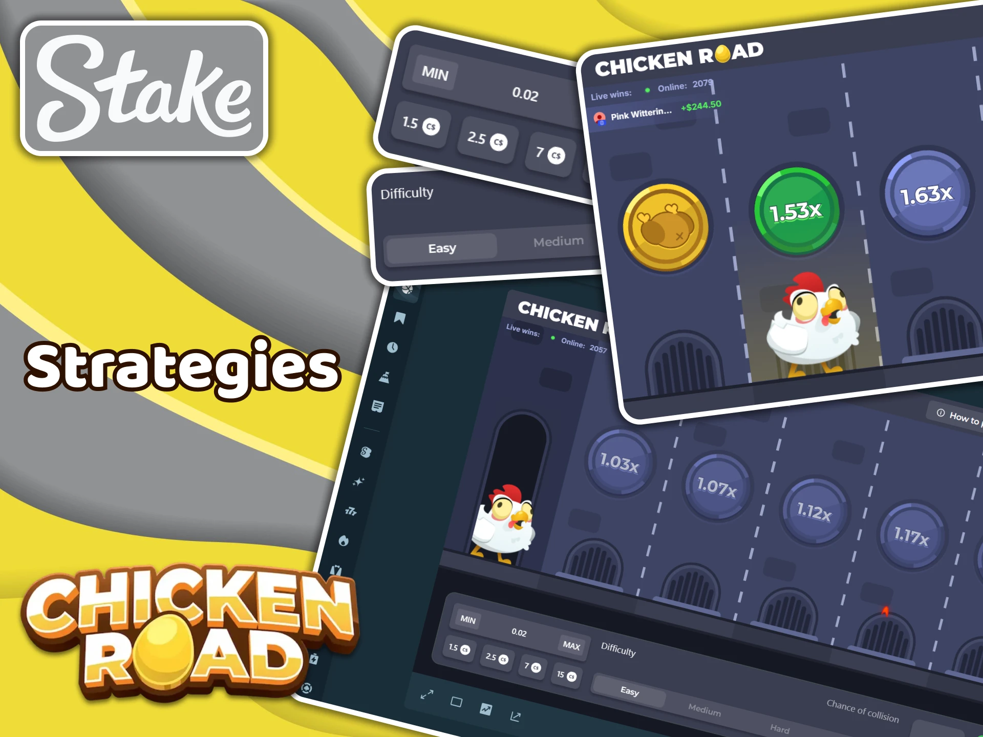Use Chicken Road winning strategies on the Stake website.
